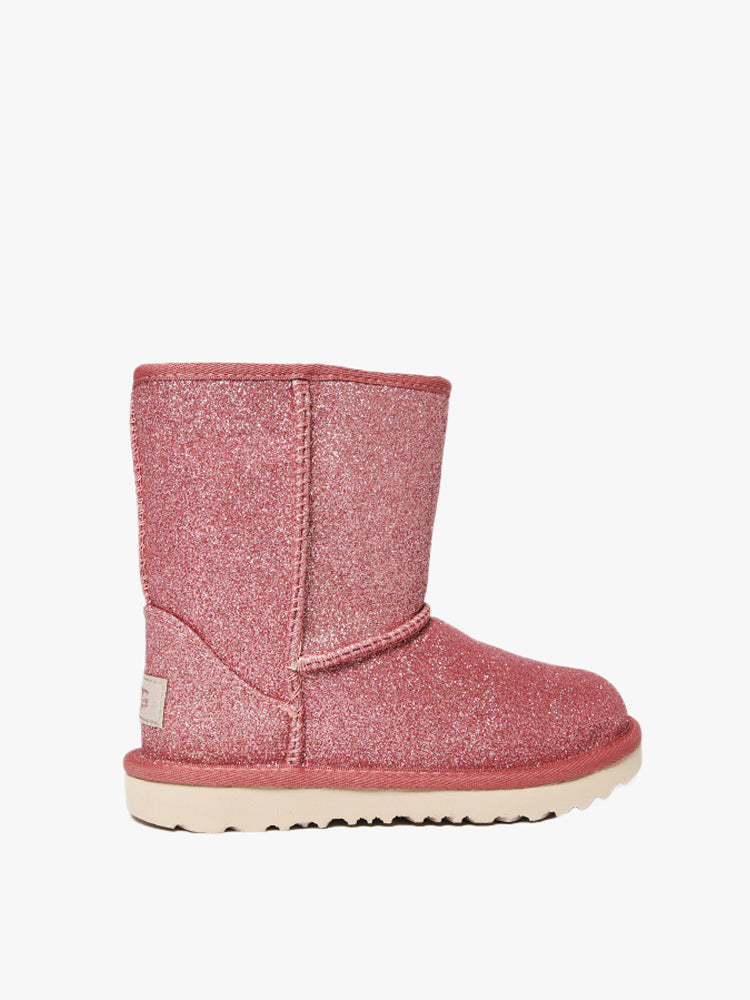 UGG Little Girls' Classic Short II Glitter Boot - Saint Bernard