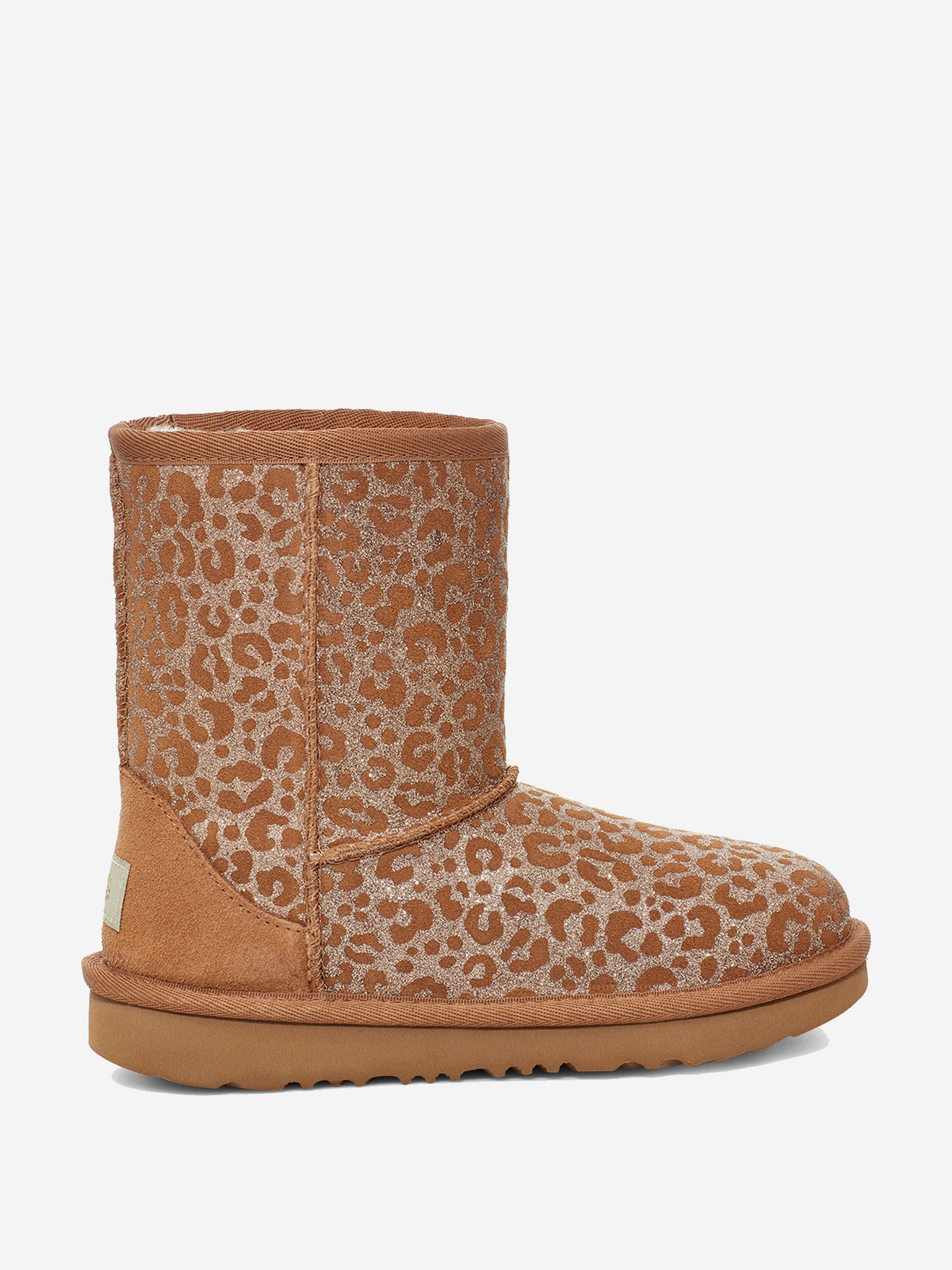 Ugg Girls' Classic II Glitter Leopard Boot - Saint Bernard