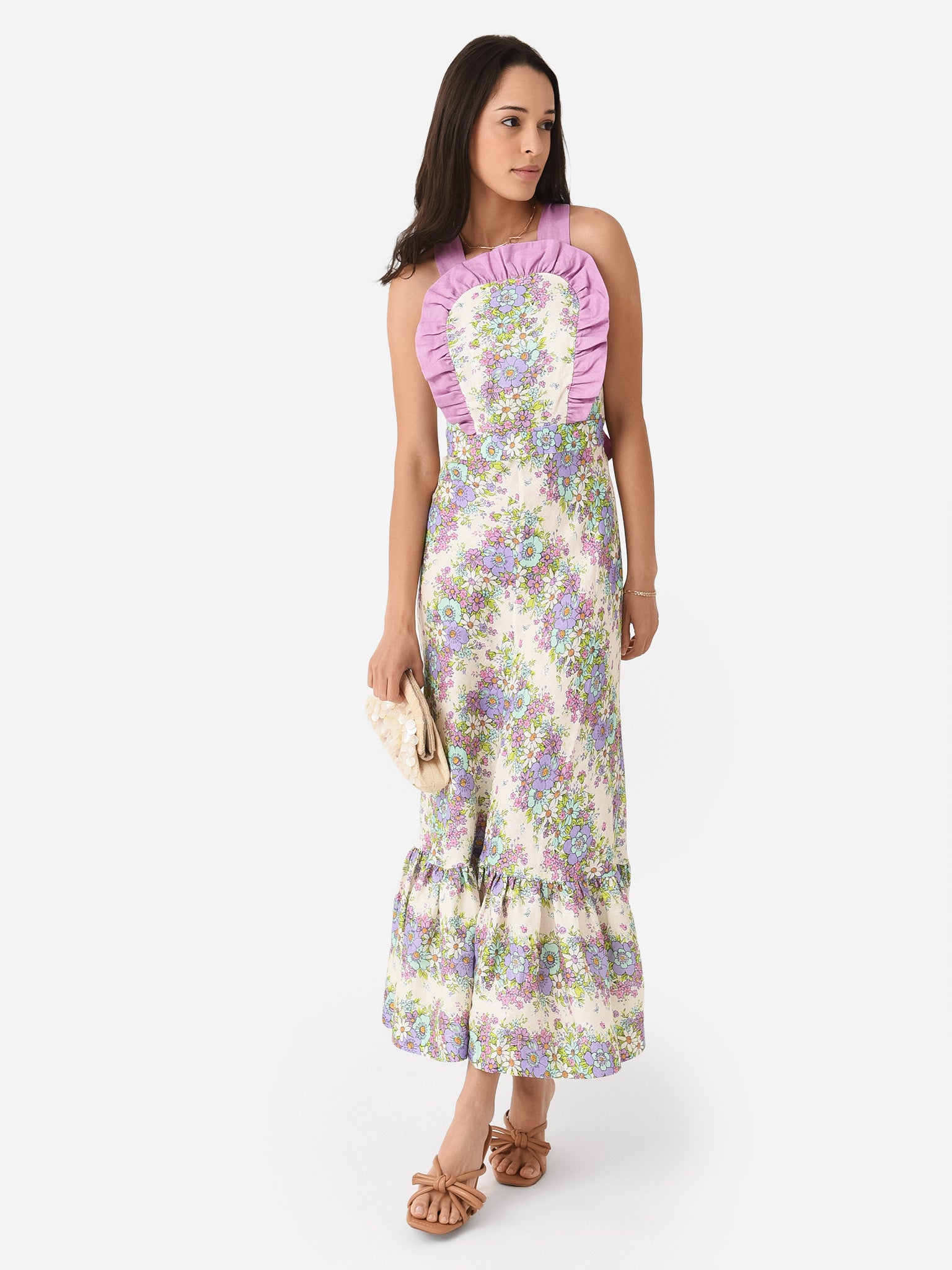 Alemais Women's Agnes Apron Maxi Dress - Saint Bernard