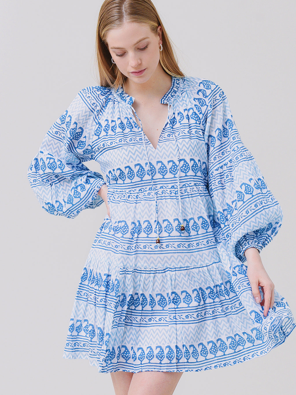 Oliphant Women's Balloon Sleeve Short Dress - Saint Bernard