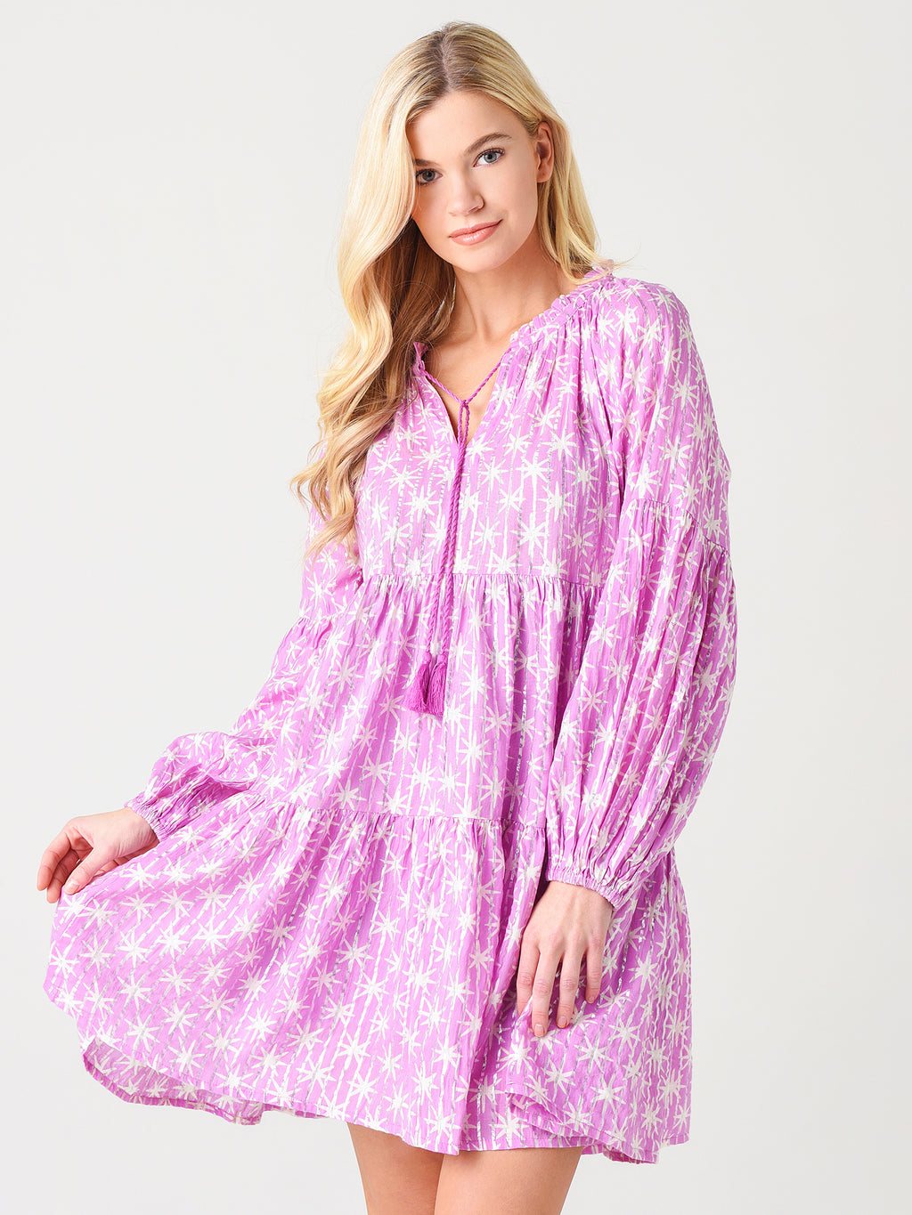Oliphant Women's Balloon Sleeve Short Dress - Saint Bernard