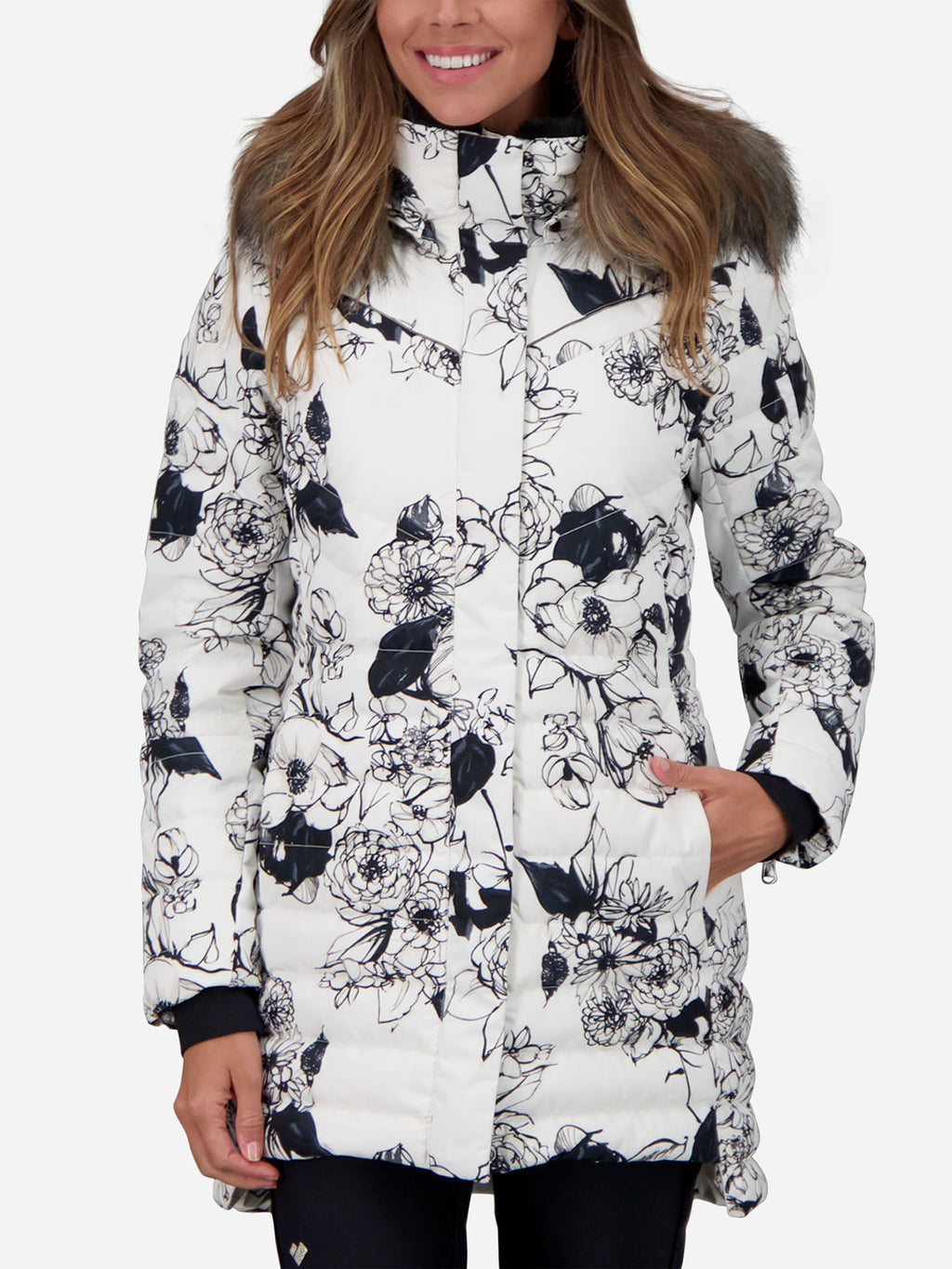 Obermeyer Women's Blossom Down Parka with Faux Fur - Saint Bernard