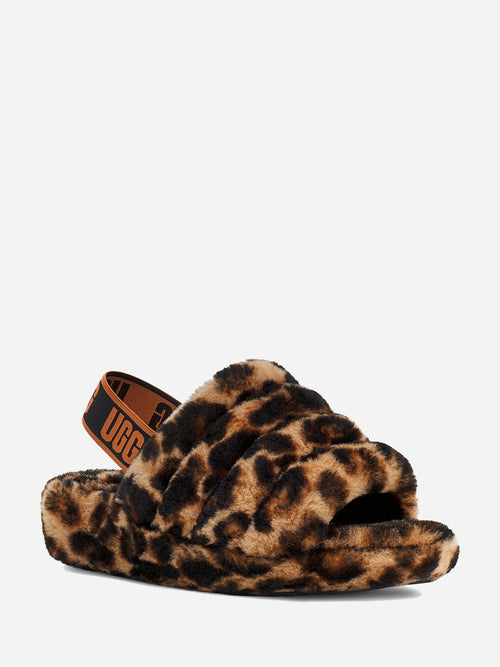 UGG Women's Panther Print Fluff Yeah Slide