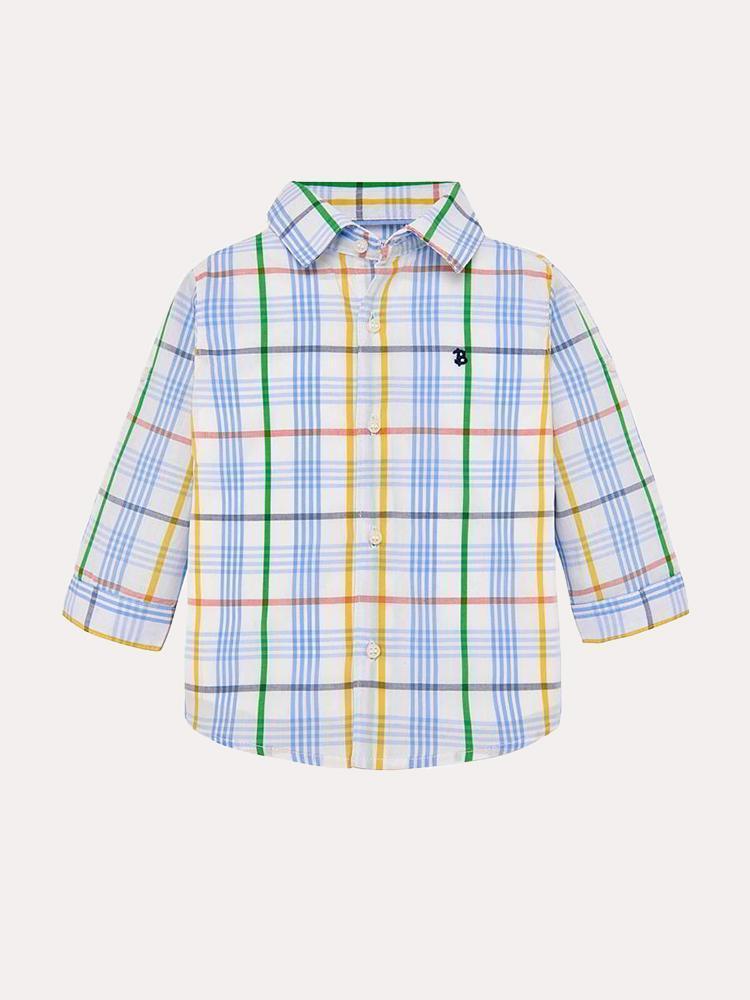 Mayoral Little Boys' Long Sleeved Checked Shirt - Saint Bernard