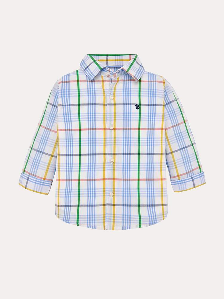 Mayoral Little Boys' Long Sleeved Checked Shirt - Saint Bernard