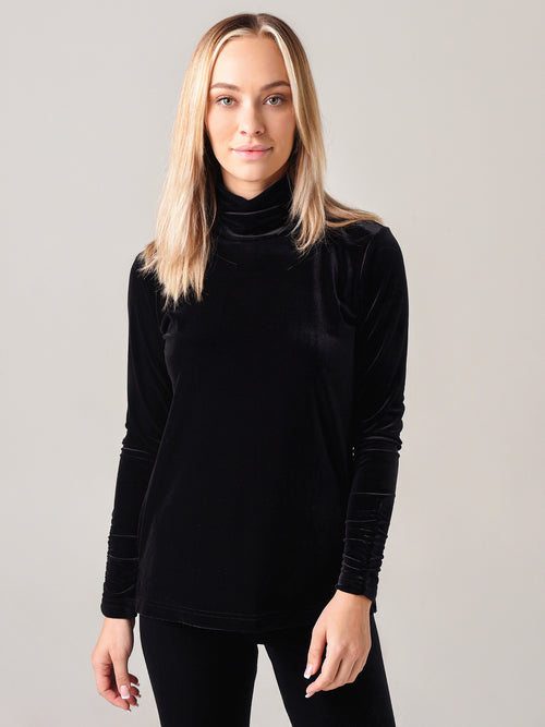 Sno Skins Women's Plush Velvet T-Neck