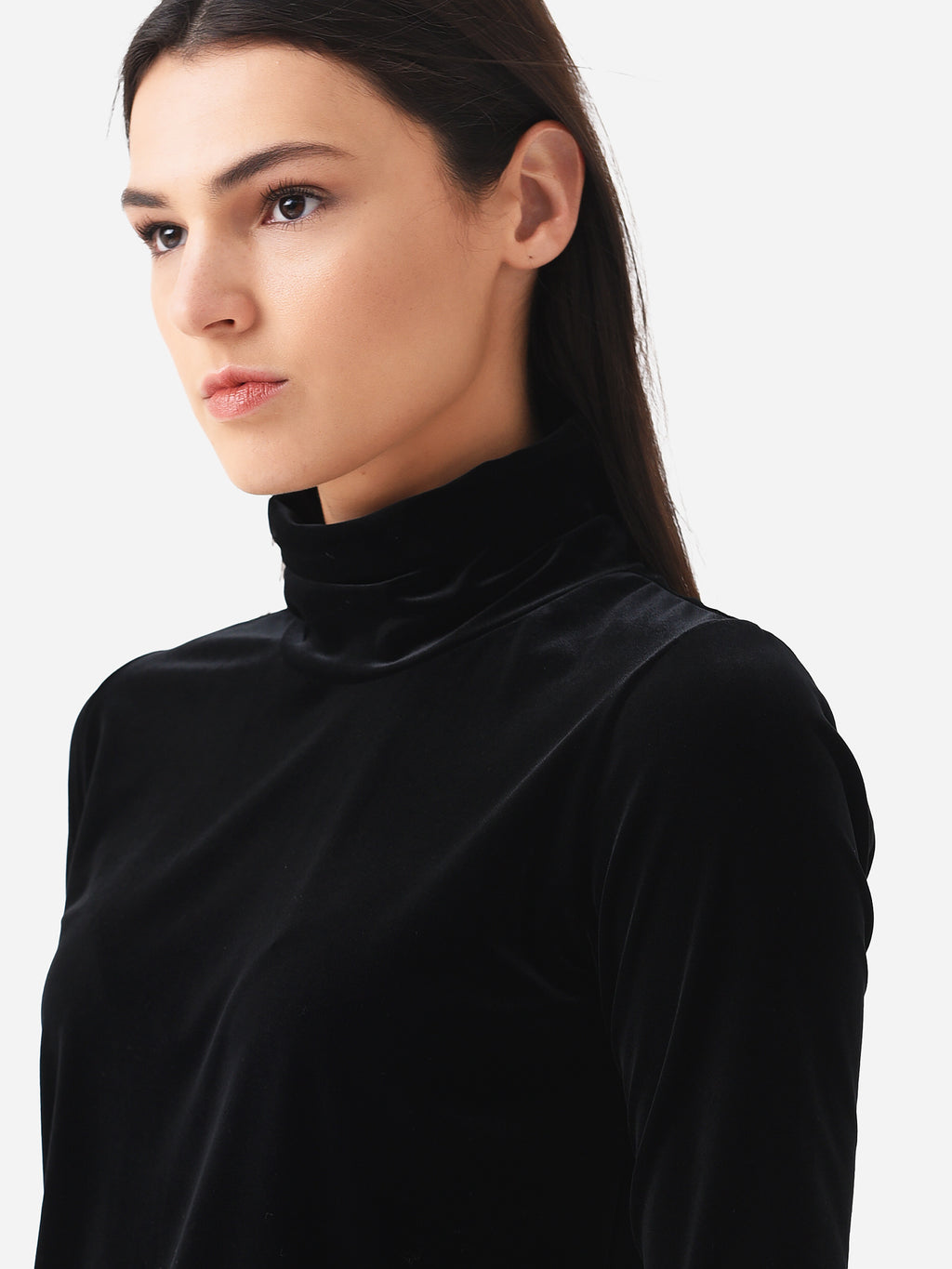 Sno Skins Women's Plush Velvet Turtleneck Base Layer Top - Saint Bernard