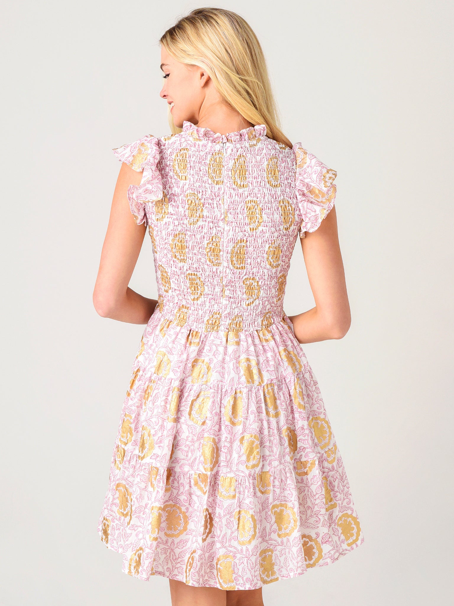oliphant smocked flirty short dress Oliphant Women's Smocked Flirty Short Dress
