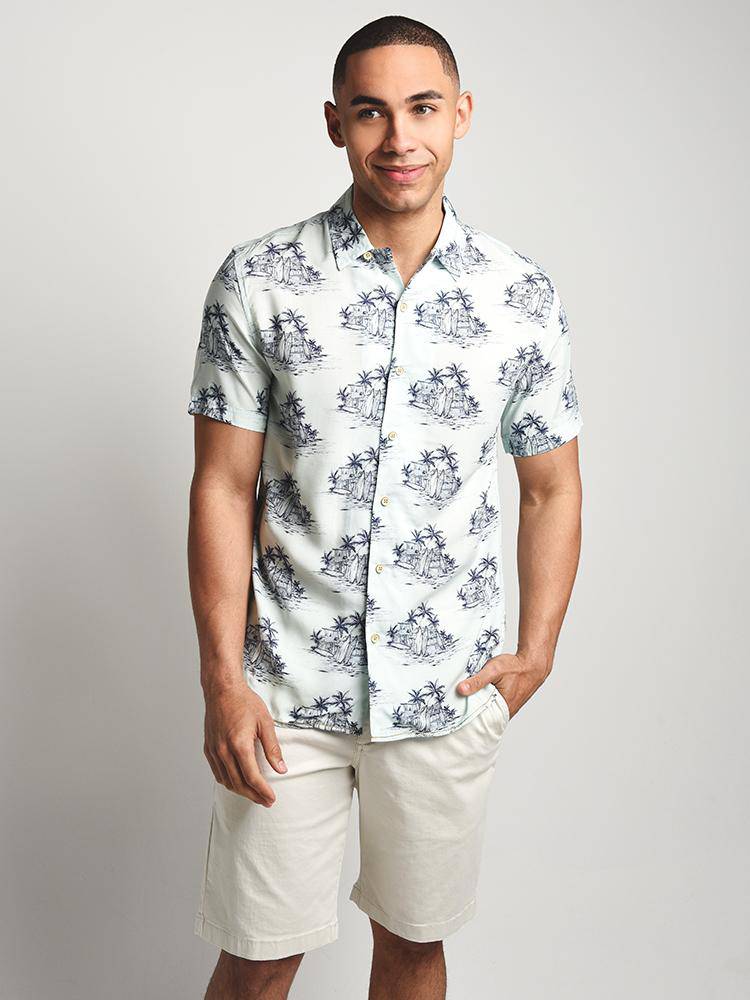 Surfside Supply Short Sleeve Rayon Shirt - Saint Bernard