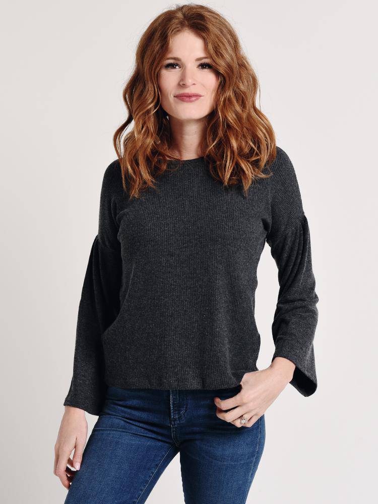Stark X Ruffle Sleeve Top - Saint Bernard