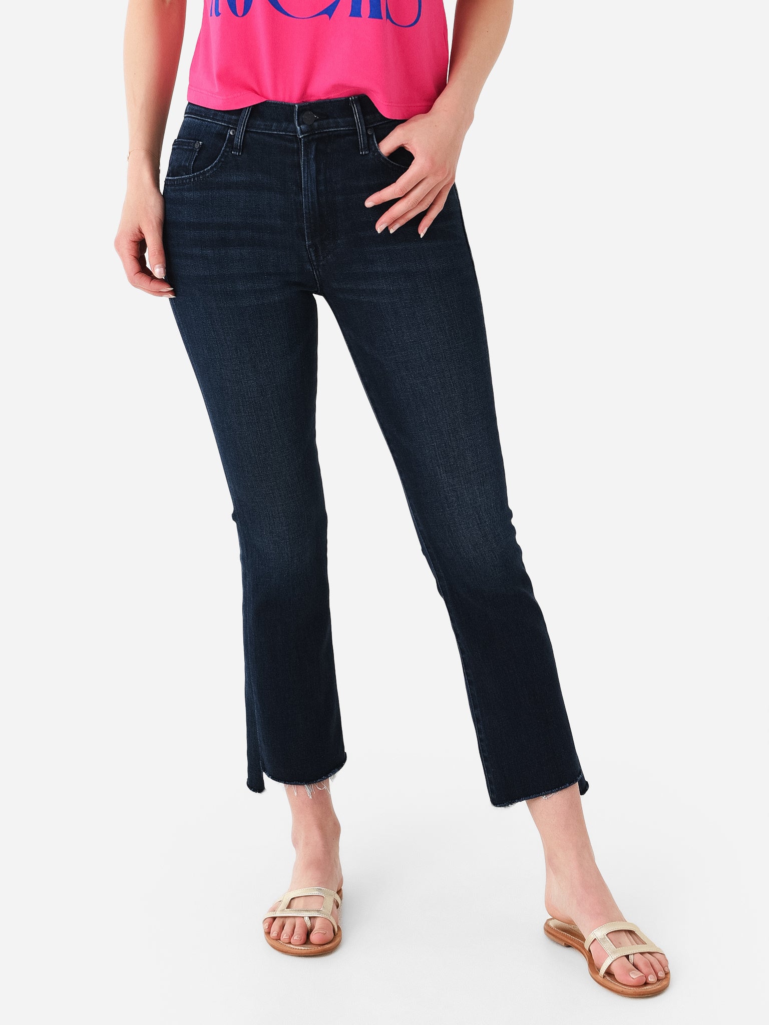 Mother Women's The Insider Crop Step Fray Jean - Saint Bernard