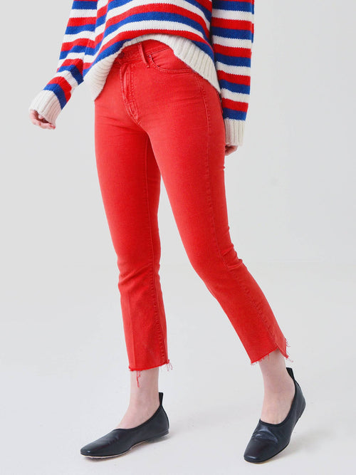 Mother Women's The Insider Crop Fray Jean