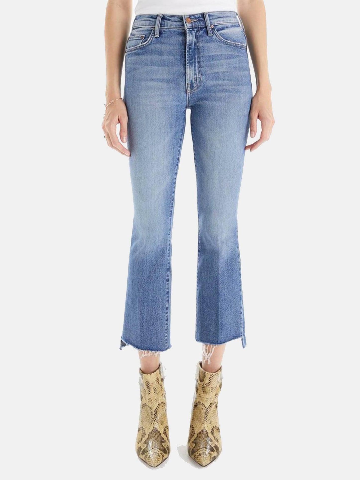 Mother Women's Insider Crop Step Fray Jean - Saint Bernard
