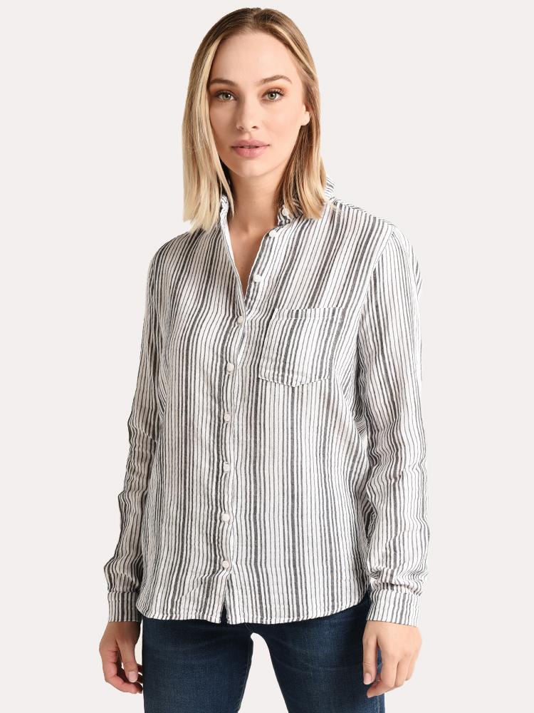 STARK X Striped Button Down Shirt - Saint Bernard