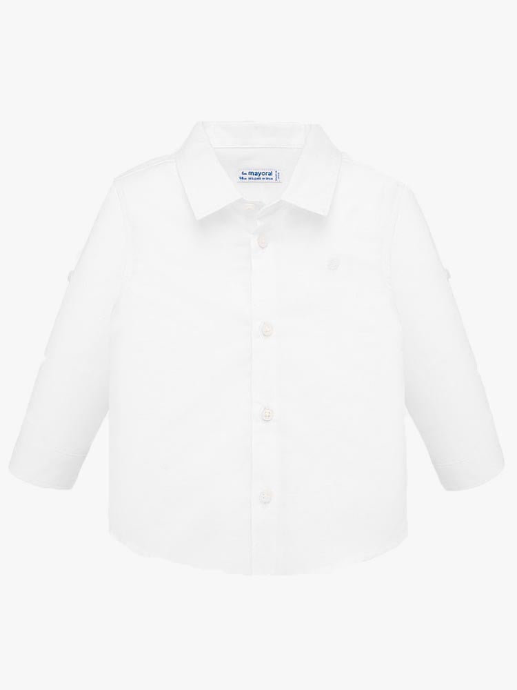 Mayoral Little Boys' Linen Long Sleeve Button Down Shirt - Saint Bernard
