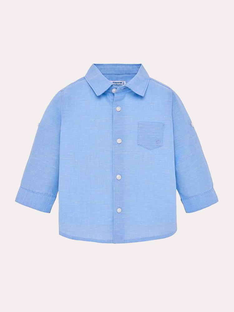 Mayoral Little Boys' Basic Long Sleeve Linen Shirt