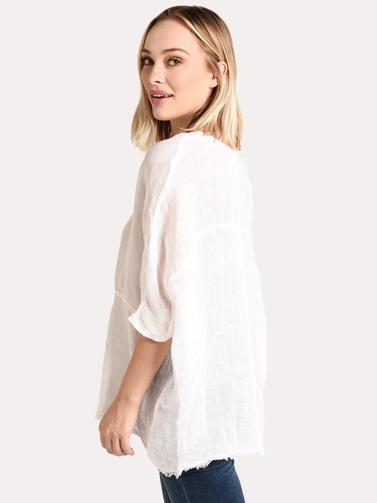STARKx Cotton Gauze Solid Mini Top - White