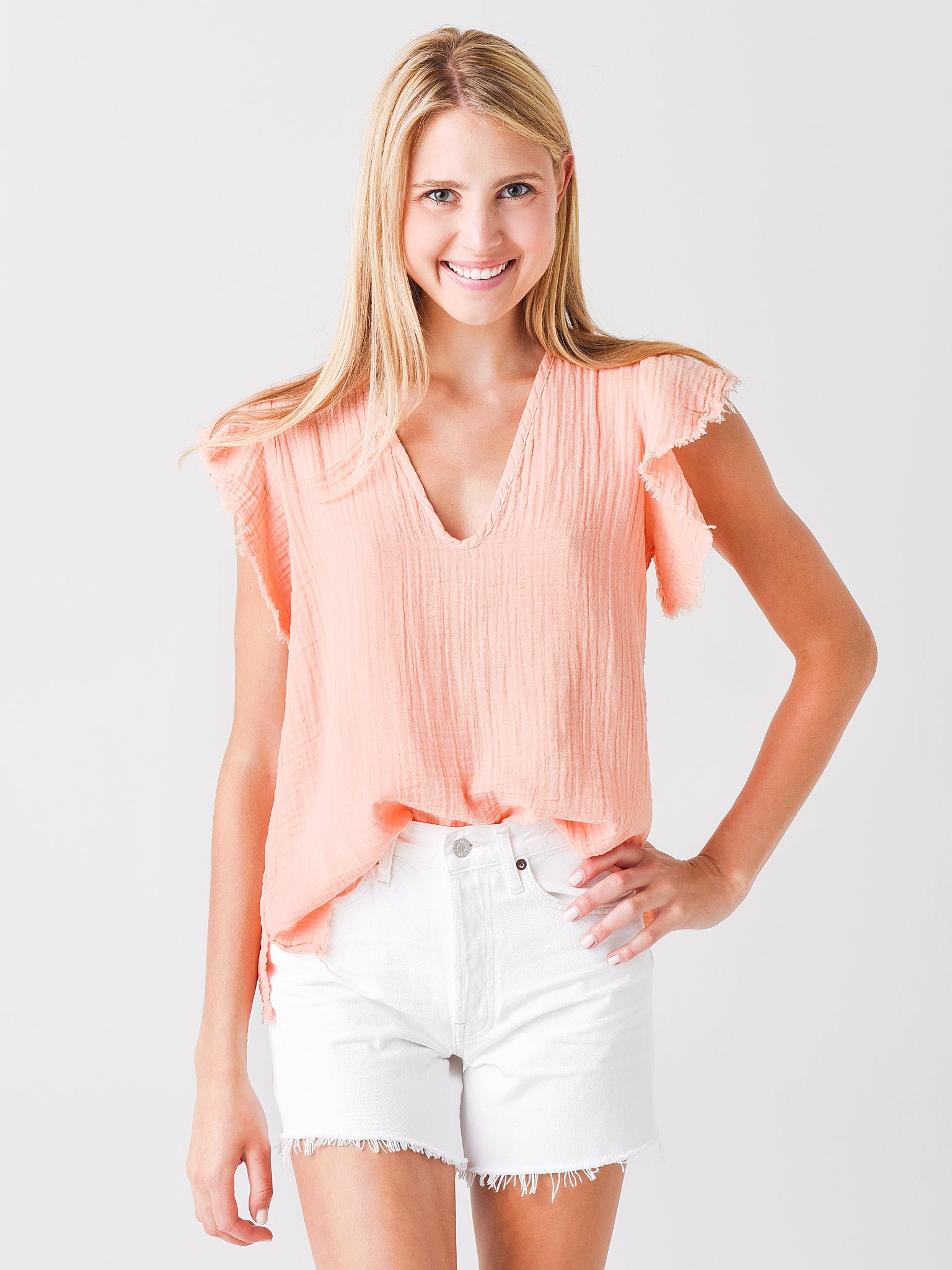 Stark X Women's Ruffle Sleeve Top - Saint Bernard