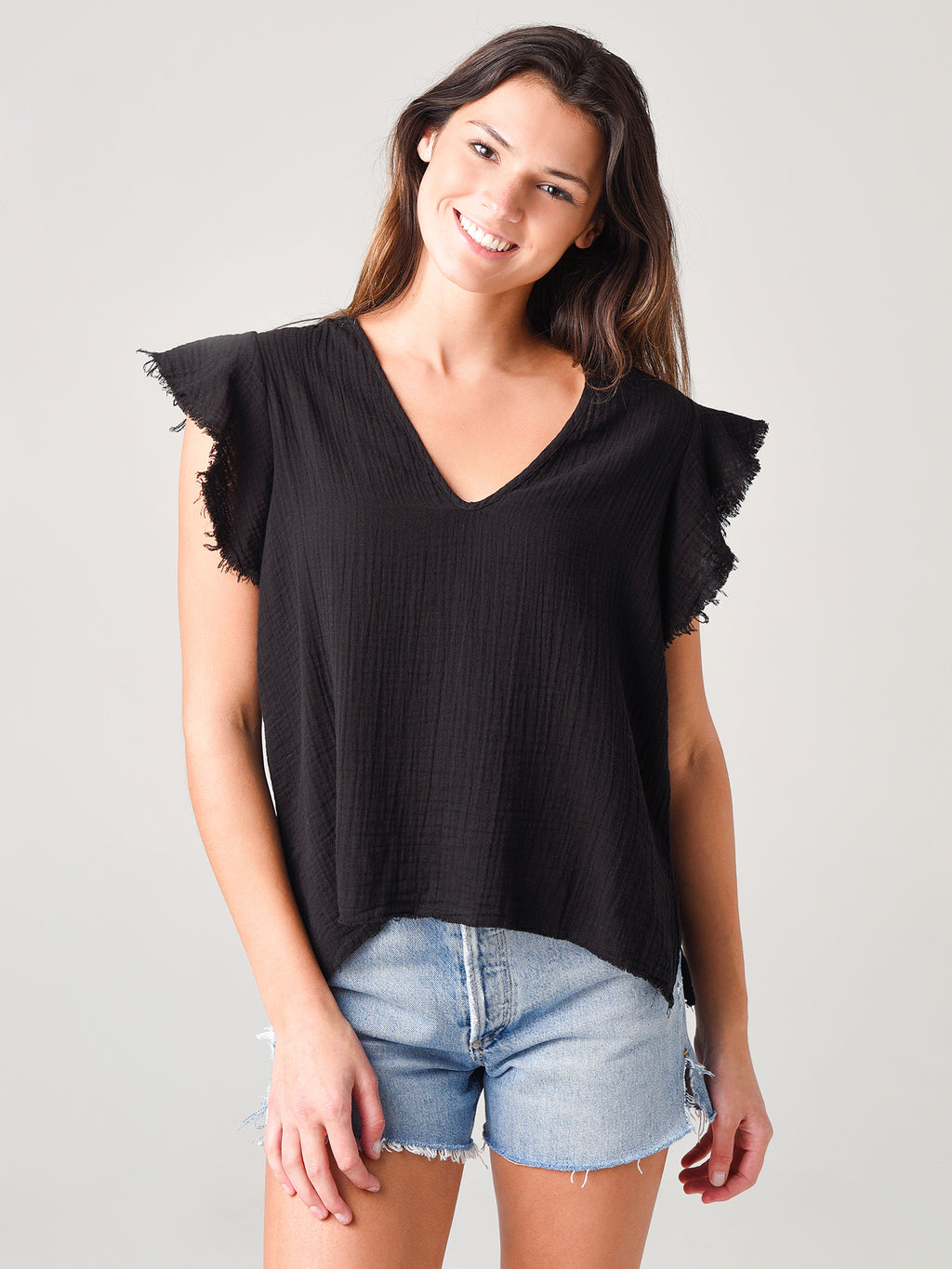 Stark X Women's Ruffle Sleeve Top - Saint Bernard