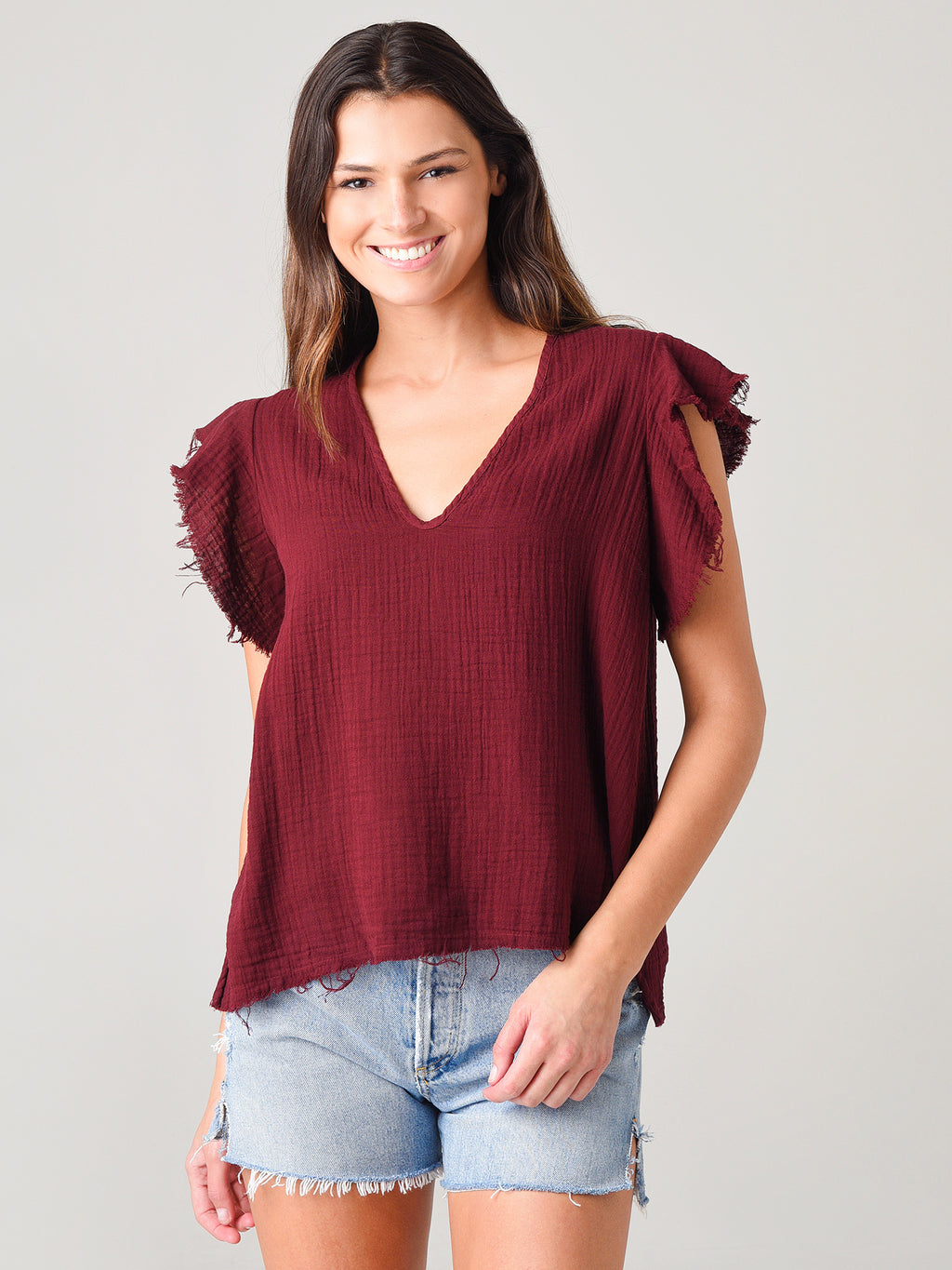 Stark X Women's Ruffle Sleeve Top - Saint Bernard
