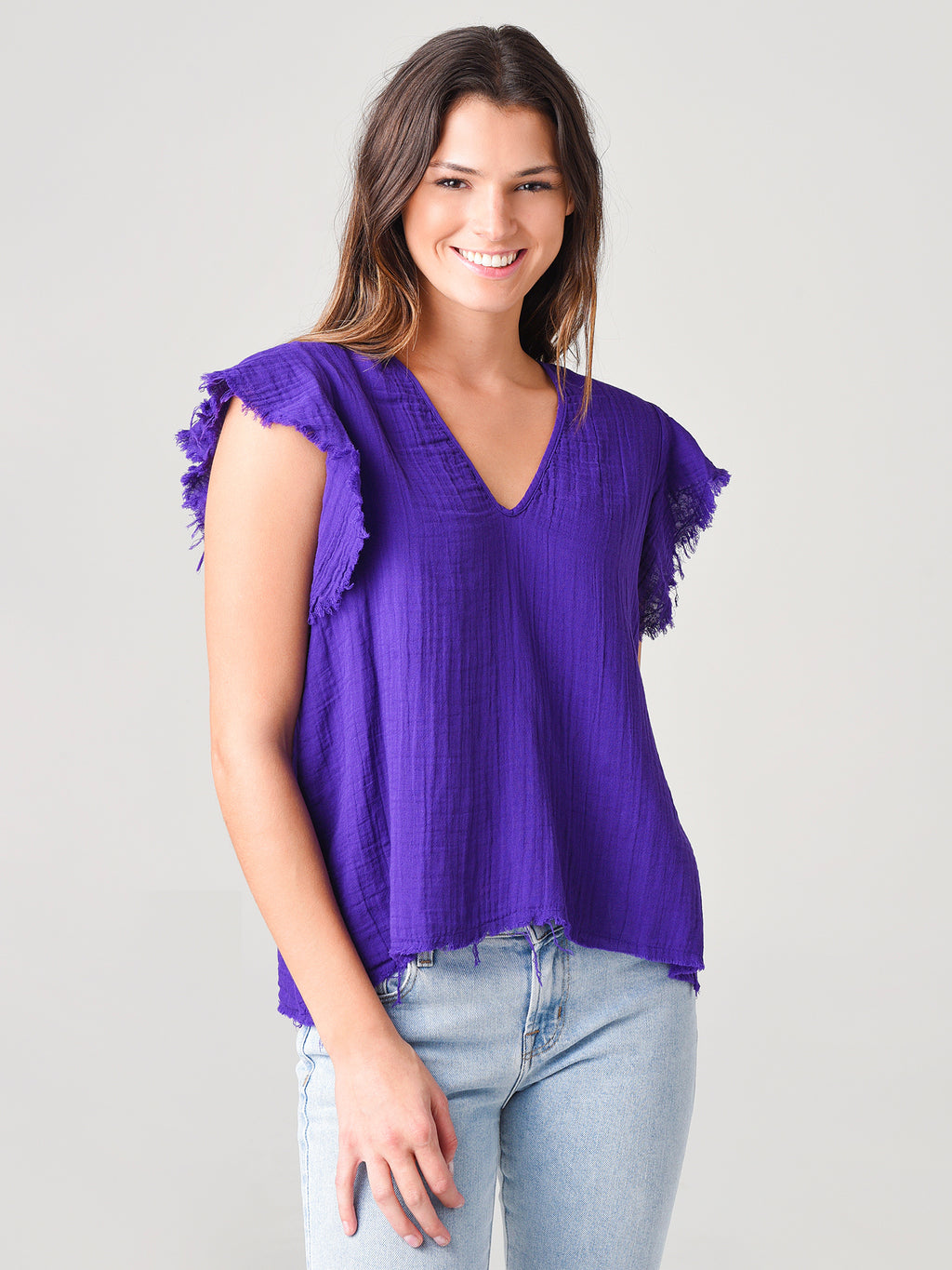 Stark X Women's Ruffle Sleeve Top - Saint Bernard