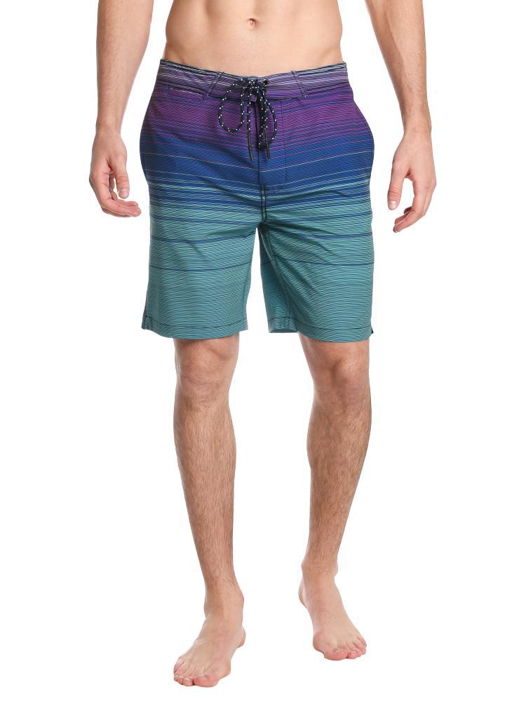 Surfside Supply 4 Way Stretch Ombre Stripe Boardshort - Saint Bernard