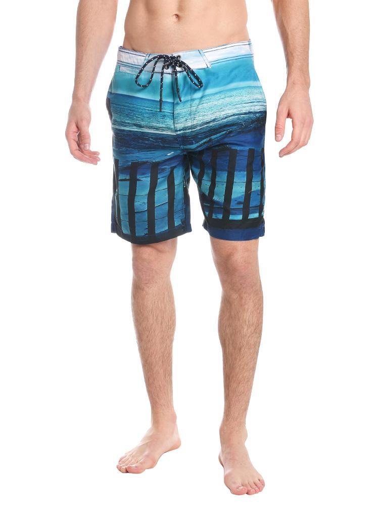 Surfside Supply Beach Fence Photo Boardshort - Saint Bernard
