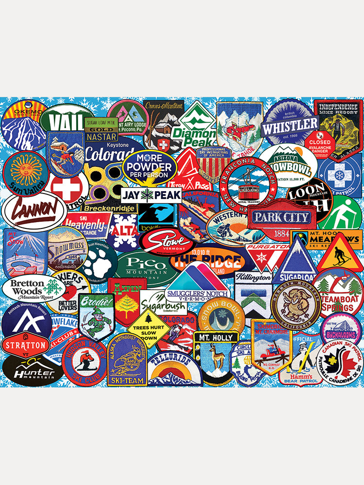 White Mountain Ski Badges Puzzle - Saint Bernard