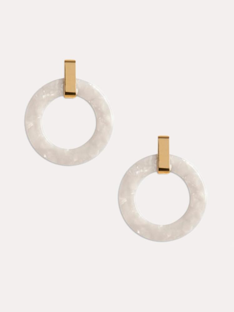Neely Phelan Pearl White Resin Hoop - Saint Bernard