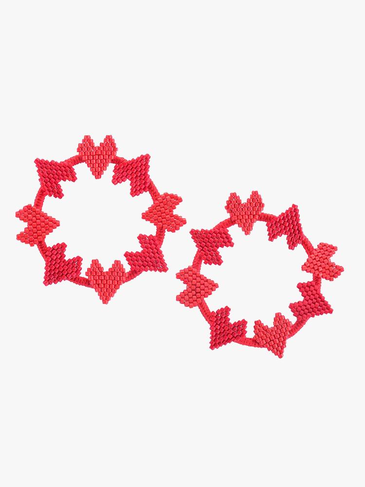 MULTI HEART EARRING-BE-M-8017 - Saint Bernard