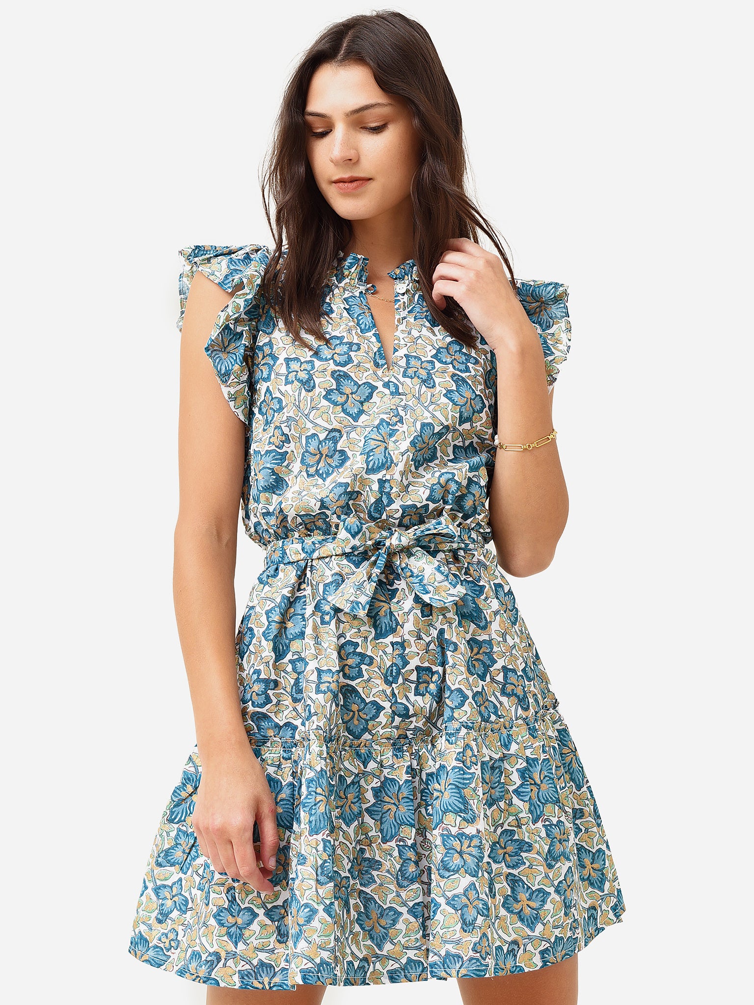 Oliphant Women's Flirty Ruffle Hem Dress - Saint Bernard