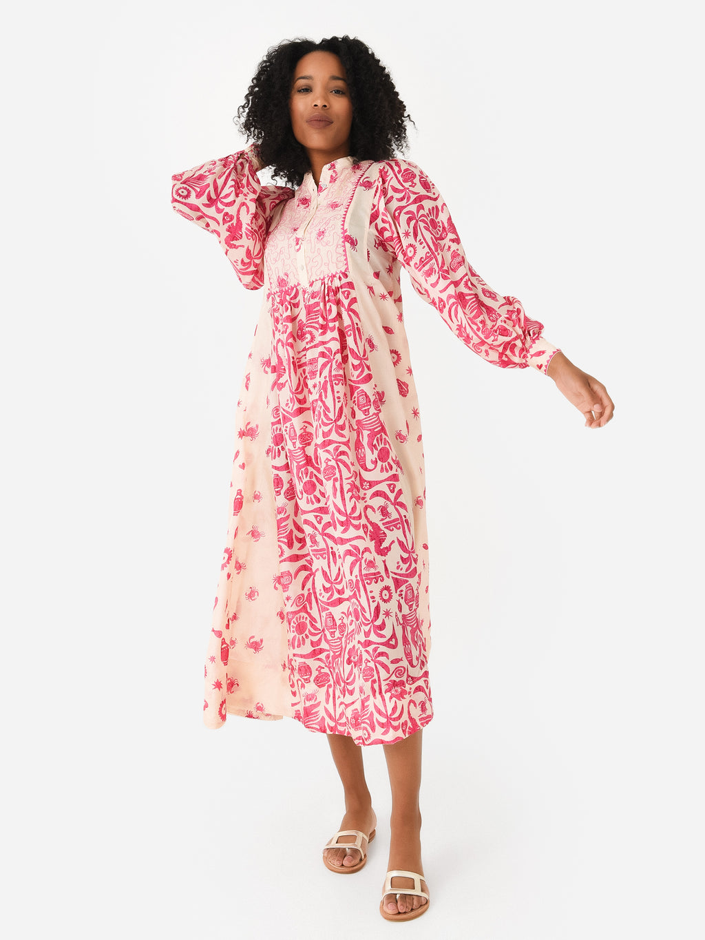Alemais Women's Esmerelda Spliced Midi Dress - Saint Bernard