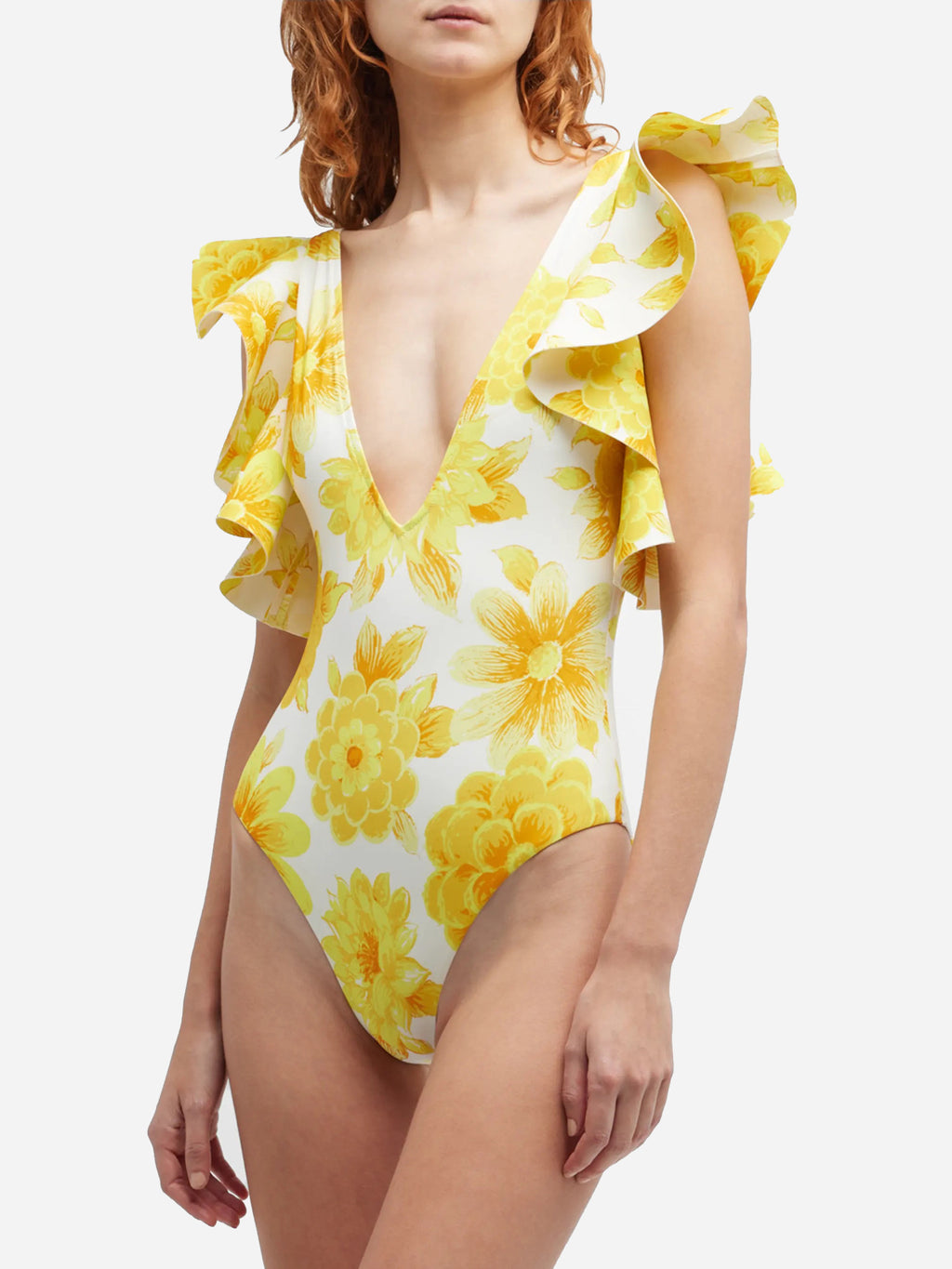 Alemais Women's Sonny Ruffle One-Piece Swimsuit - Saint Bernard