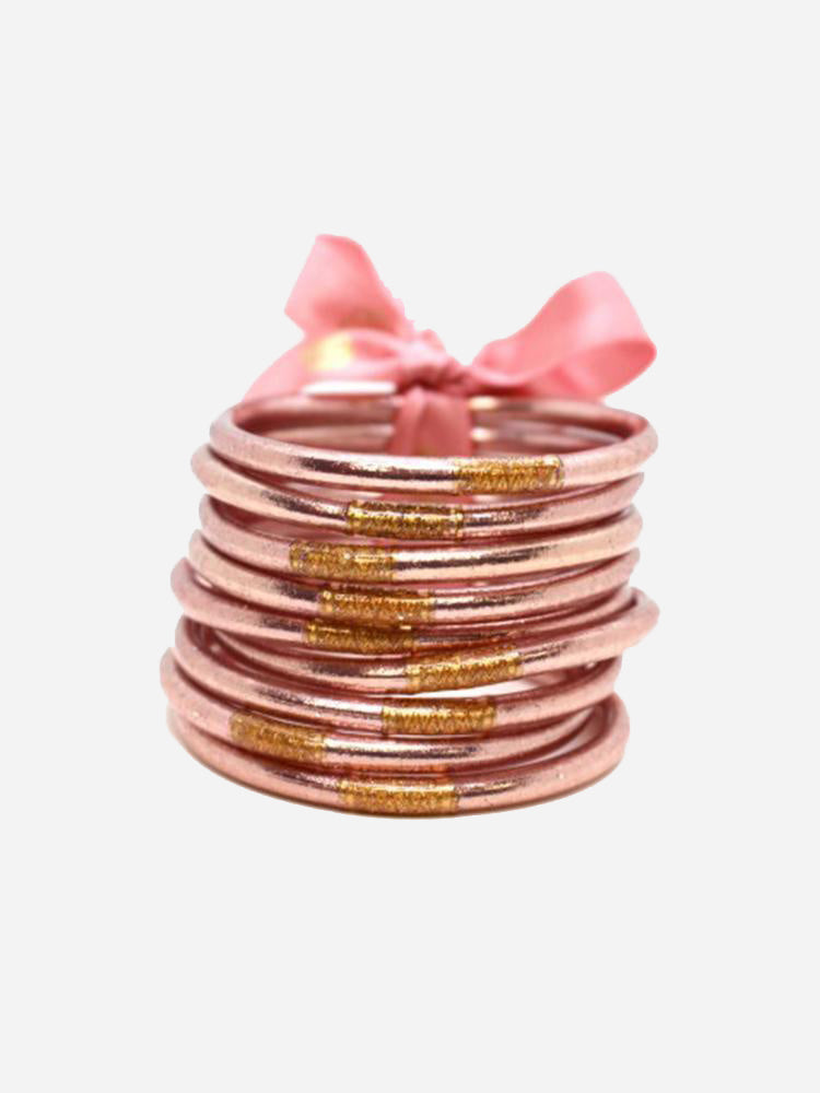 Buddha Girl All Weather Bangles Serenity Prayer Rose Gold Bangles - Saint Bernard