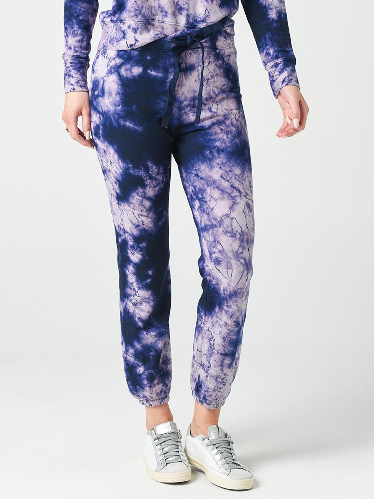 Stateside Women's Tie Dye Viscose Fleece Pant - Saint Bernard