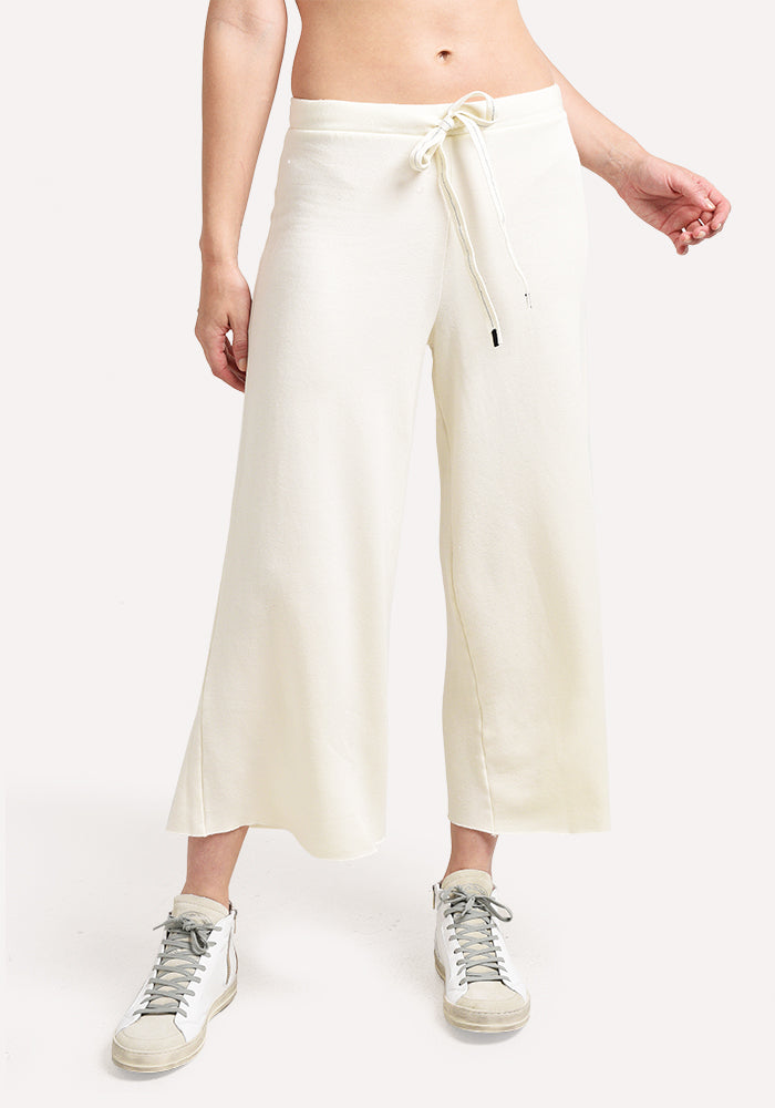 Stateside Viscose Fleece Cropped Wide-Leg Sweatpants - Saint Bernard