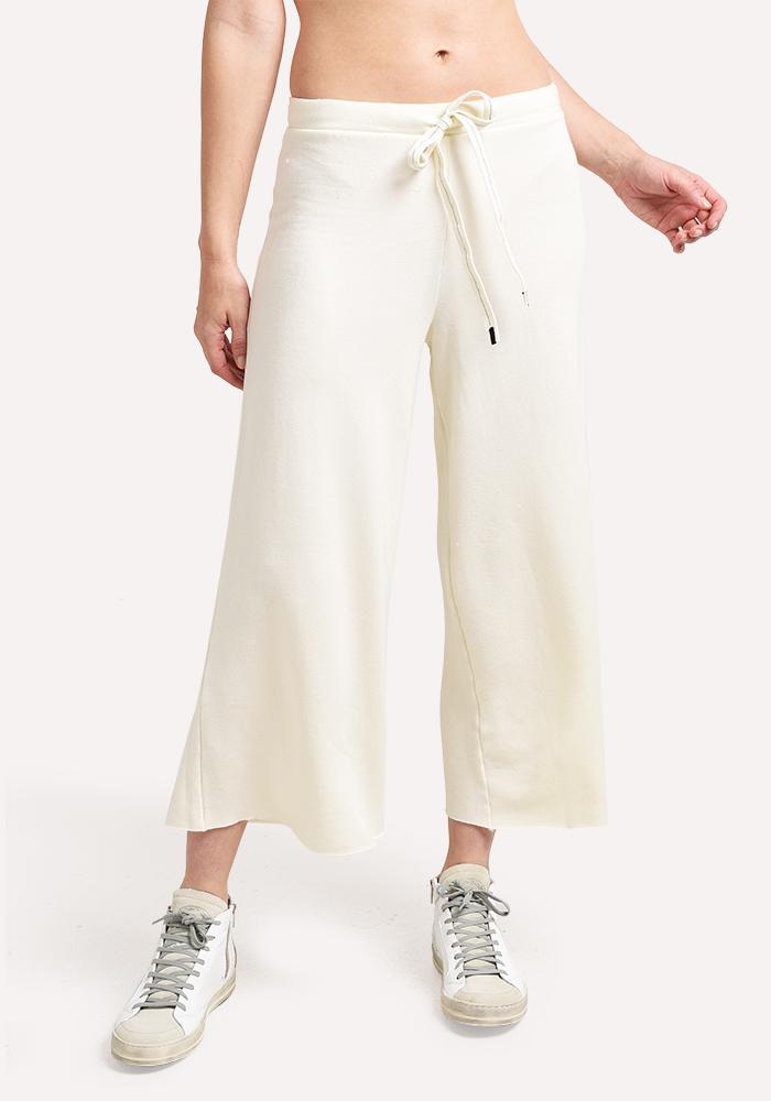 Stateside Viscose Fleece Cropped Wide-Leg Sweatpants - Saint Bernard