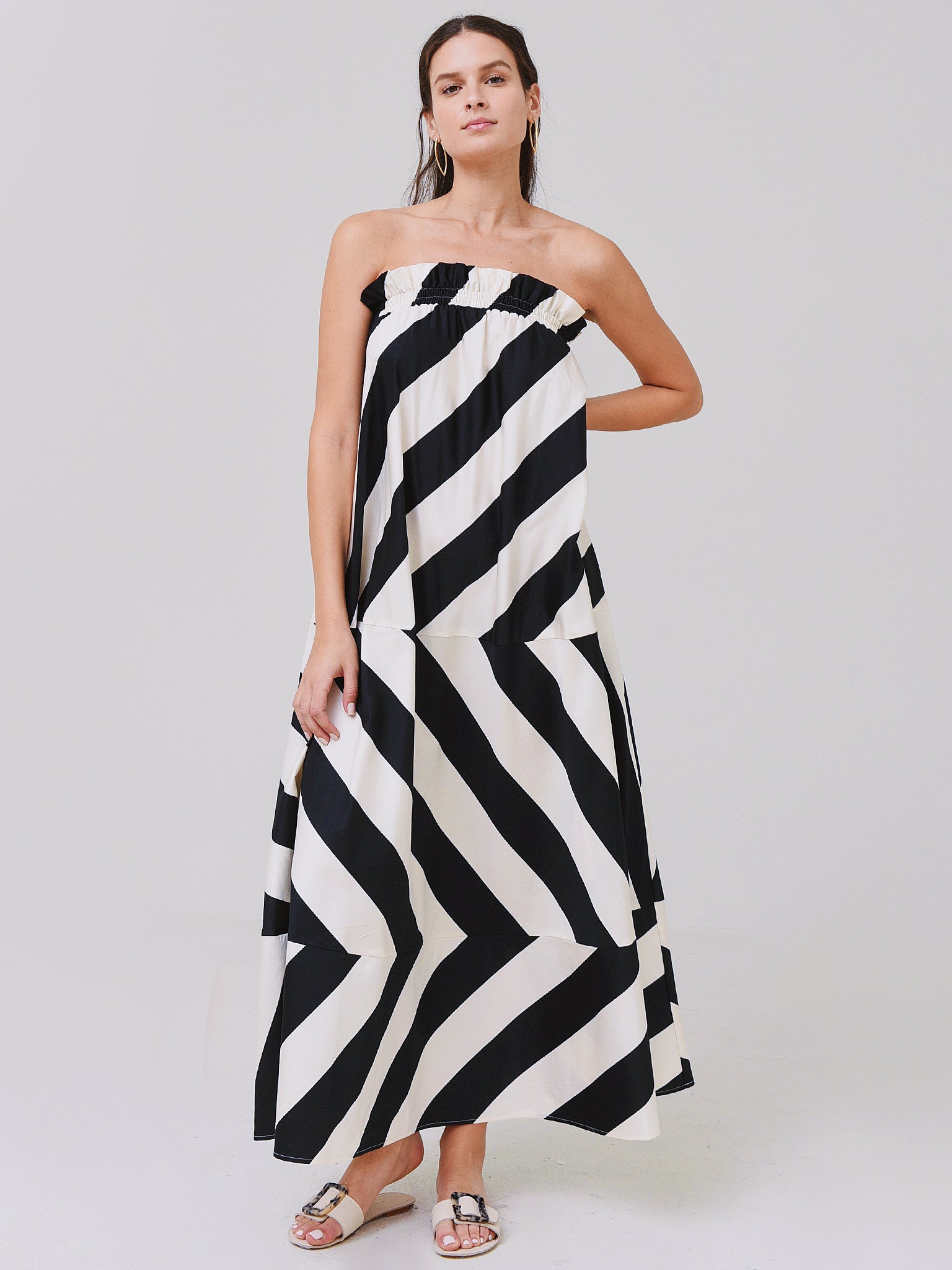 tory burch striped knit dress NWT Tory Burch Striped Metallic Knit Dress Size S