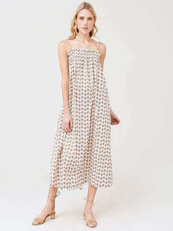 Tory Burch Women's Ruffle Top Dress Saint Bernard Tory Burch Women's Ruffle Top Dress Saint Bernard