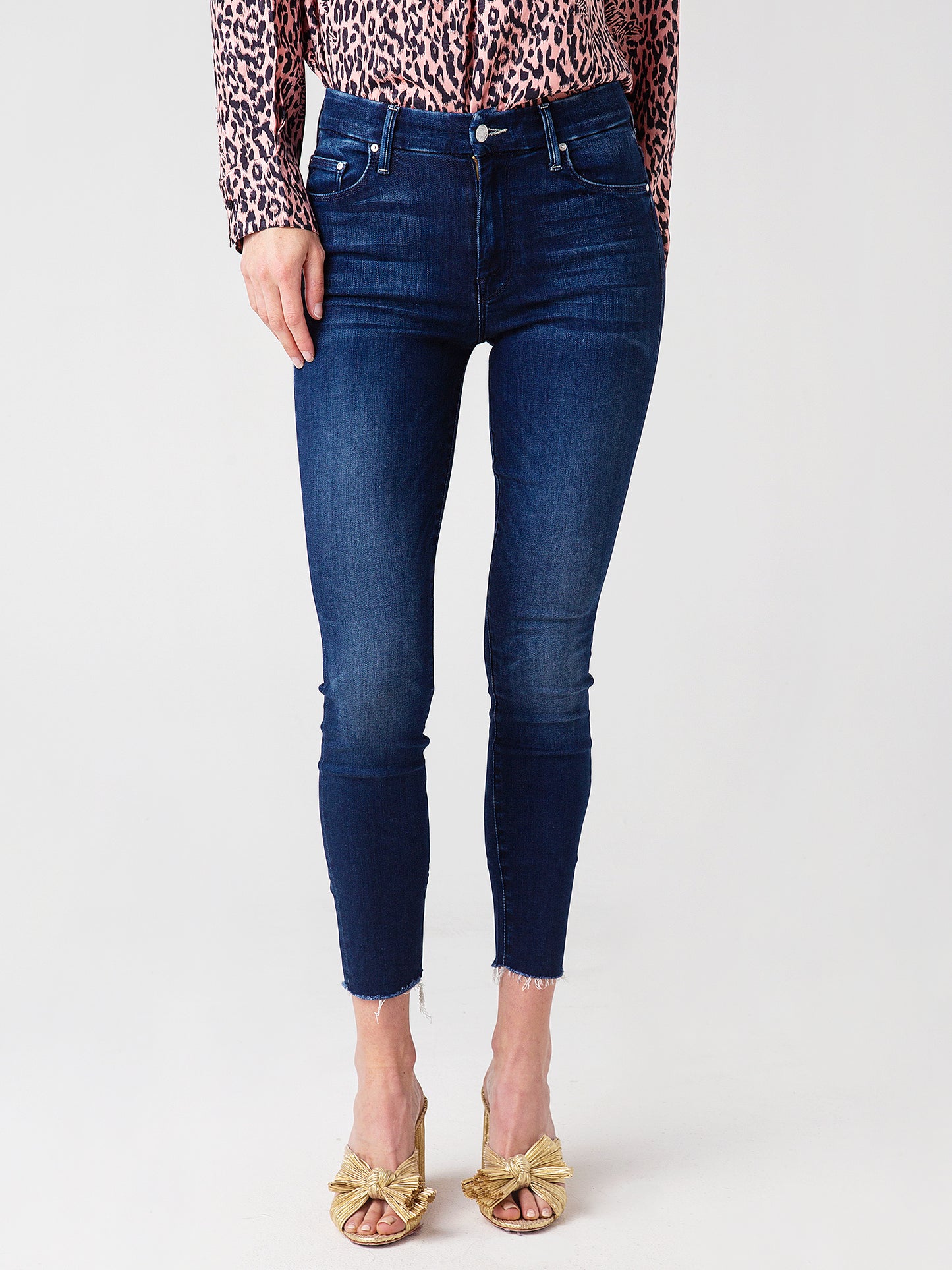 Mother Women's High Waisted Looker Ankle Fray Jean