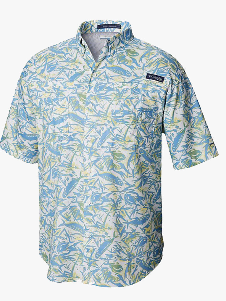 Columbia Men's PFG Super Tamiami Short Sleeve Shirt - Saint Bernard