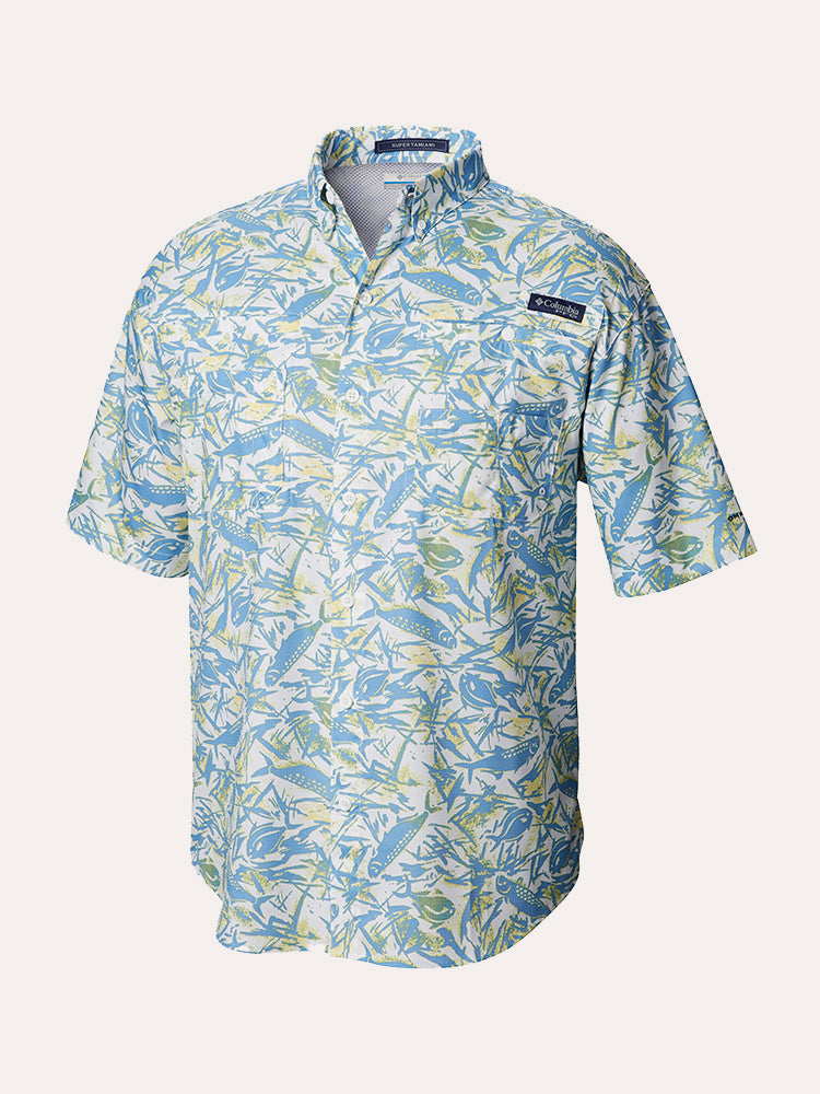 Columbia Men's PFG Super Tamiami Short Sleeve Shirt - Saint Bernard