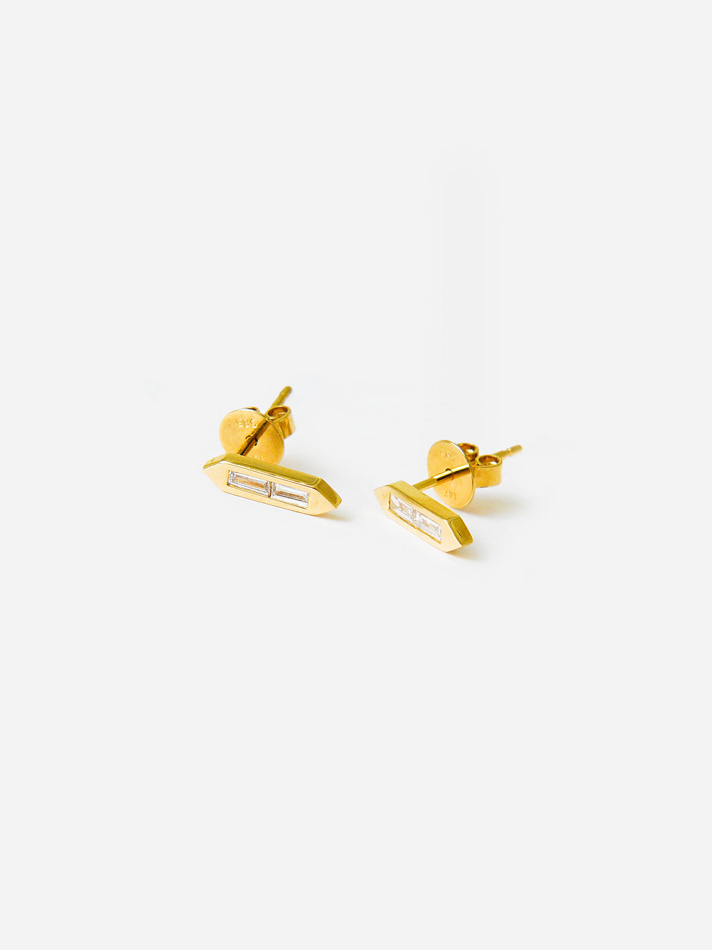 Francie B. Women's Baguette Diamond Stud Earrings - Saint Bernard