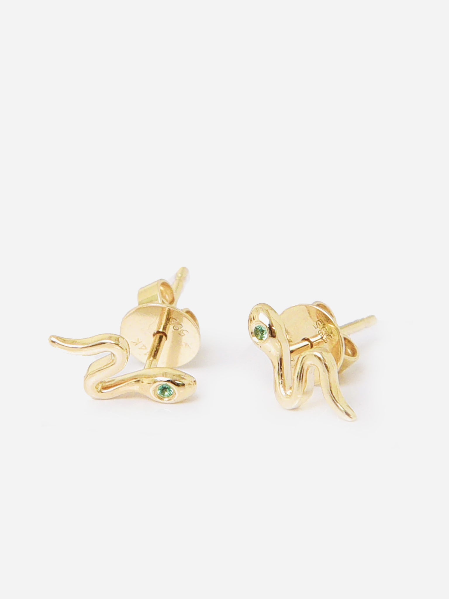 Francie B. Emerald Eye Snake Stud Earring - Saint Bernard