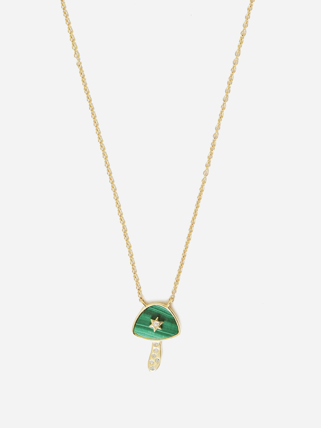 Francie B. Diamond Mushroom Necklace - Saint Bernard