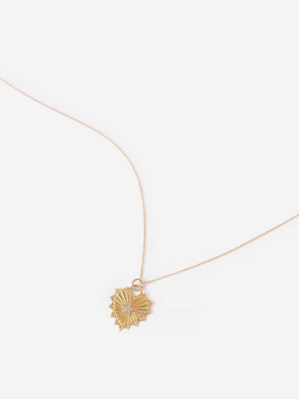 Francie B. Women's Sunray Heart Pendant Necklace - Saint Bernard