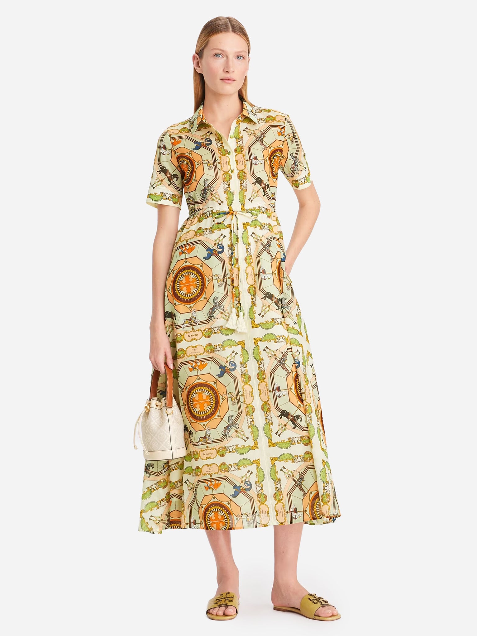 Tory Burch Women's Printed Cotton Shirtdress - Saint Bernard