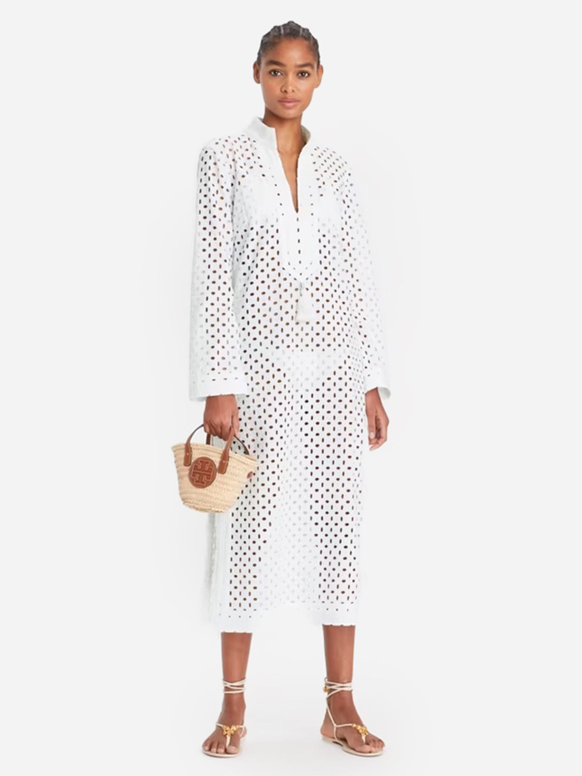 Tory Burch Women's Eyelet Mid-Length Tory Tunic - Saint Bernard