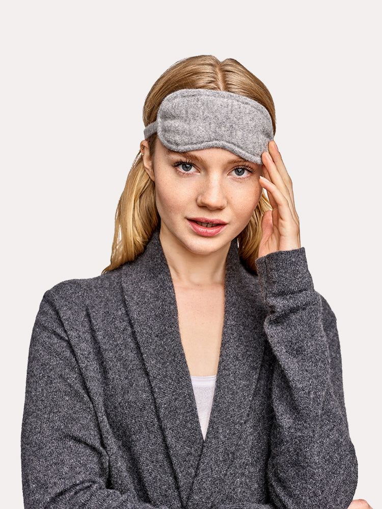 White + Warren Cashmere Eye Mask - Saint Bernard