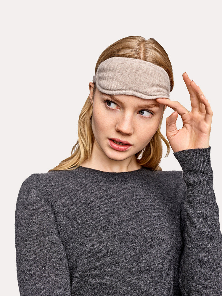White + Warren Cashmere Eye Mask - Saint Bernard